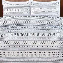 Berkley Duvet Set Navy and White King - Wilko - thumbnail 7