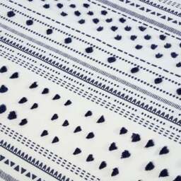 Berkley Duvet Set Navy and White King - Wilko - thumbnail 5