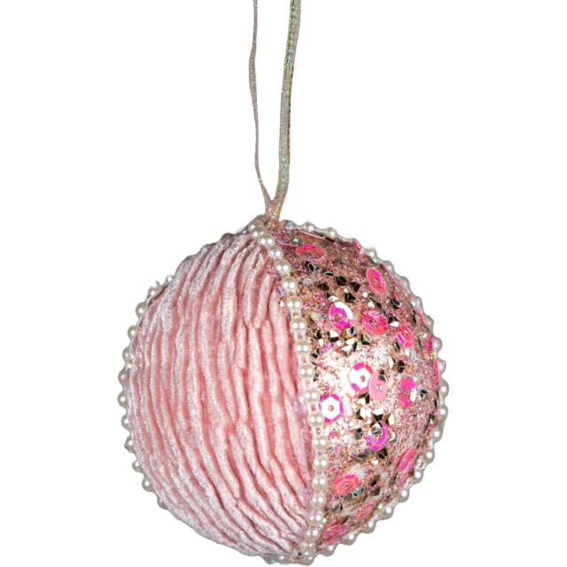 Shatchi Baby 7cm Pink Christmas Bauble 1 Pack - Size: 3 Pack - Wilko - image 1