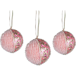 Shatchi Baby 7cm Pink Christmas Bauble 1 Pack - Size: 3 Pack - Wilko - thumbnail 3