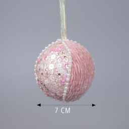 Shatchi Baby 7cm Pink Christmas Bauble 1 Pack - Size: 3 Pack - Wilko - thumbnail 4