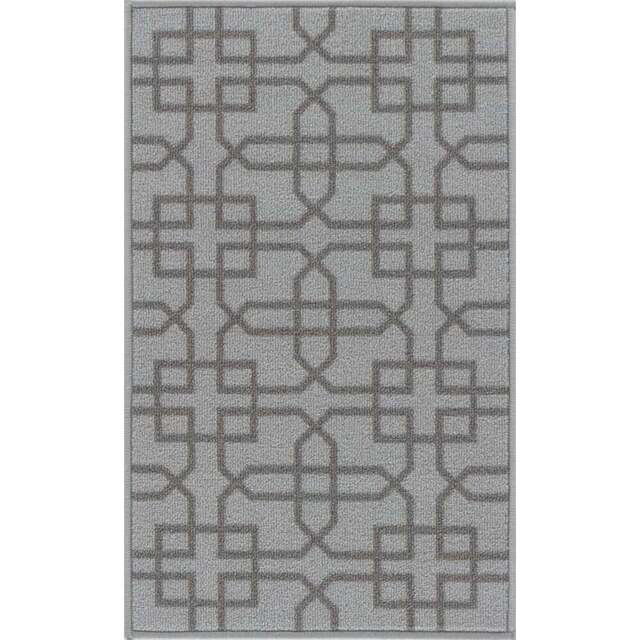 Desire Rugs Havana Silver Cubed Trellis Anti Slip Door Mat 80 x 50cm - Size: 50 x 80cm - Wilko - image 1