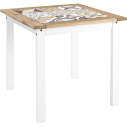 Seconique Salvador 2 Seater Tile Top Dining Set White and Distressed Waxed Pine - Wilko - thumbnail 7