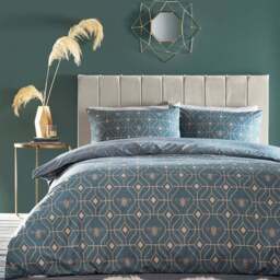 furn. Bee Deco Super King French Blue Duvet Set - Wilko