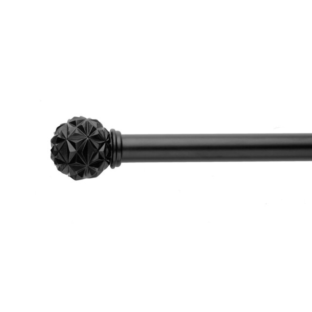 Geo 170cm Black Curtain Pole - Wilko - image 1