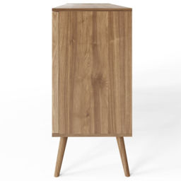 GFW Rowan Oak Louvered Sideboard - Size: 83 x 140 x 39cm - Brown - Wilko - thumbnail 5