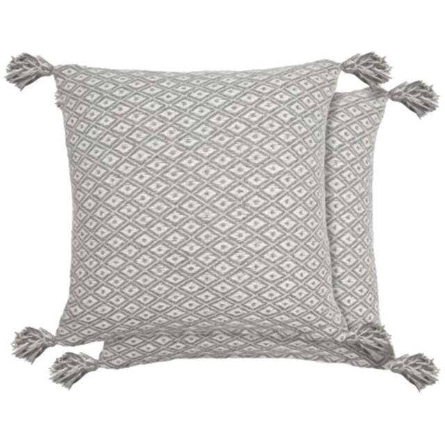 Serene Stockholm Grey Cushion Cover 43 x 43cm - Wilko - image 1