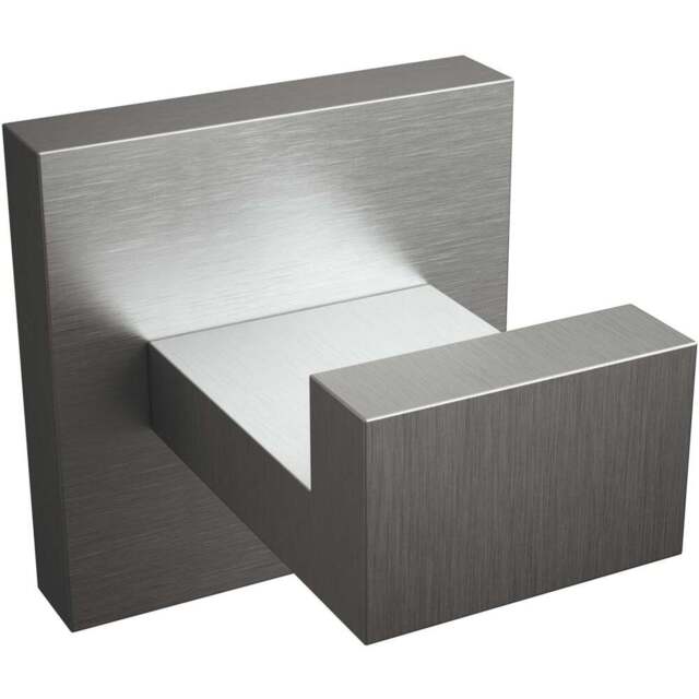 Rothley Brushed Silver Square Robe Hook - Size: 8.5 x 7.5 x 9cm - Wilko - image 1