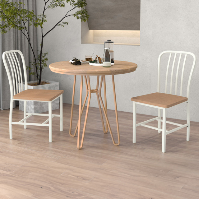 Costway Set of 2 White Dining Chair with Footrest - Size: 104 x 51 x 23cm - Wilko - image 1