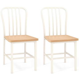 Costway Set of 2 White Dining Chair with Footrest - Size: 104 x 51 x 23cm - Wilko - thumbnail 3
