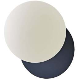 ValueLights Darla Navy Frosted Globe Bathroom Wall Lights and Bulbs 2 Pack - Size: 15 x 12 x 15cm - Blue - Wilko