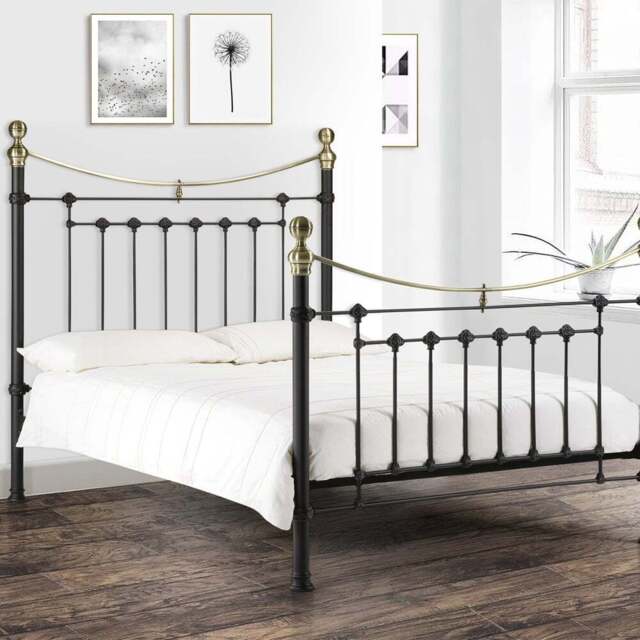 Julian Bowen Victoria King Size Satin Black Bed - Wilko - image 1