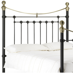 Julian Bowen Victoria King Size Satin Black Bed - Wilko - thumbnail 4