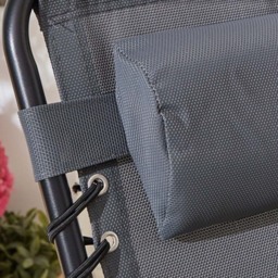 Neo Set of 2 Grey Folding Sun Loungers - Size: 1 Seater - Wilko - thumbnail 5
