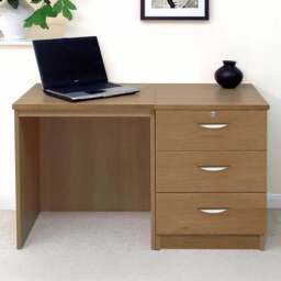 R White Cabinets 3 Drawer Dark Brown Set-03 Desk - Size: 72.8 x 107.9 x 54cm - Wilko - thumbnail 1