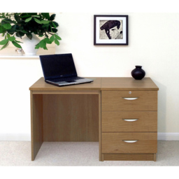 R White Cabinets 3 Drawer Dark Brown Set-03 Desk - Size: 72.8 x 107.9 x 54cm - Wilko - thumbnail 5