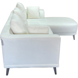 DS Living The Nova 3 Seater Cream Fabric Right Hand Corner Lounger Sofa - Wilko - thumbnail 4