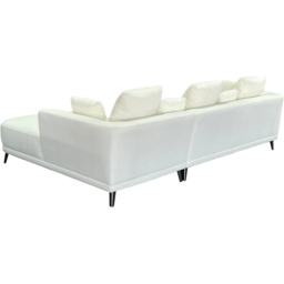 DS Living The Nova 3 Seater Cream Fabric Right Hand Corner Lounger Sofa - Wilko - thumbnail 5