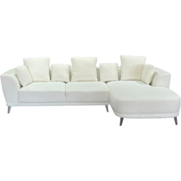 DS Living The Nova 3 Seater Cream Fabric Right Hand Corner Lounger Sofa - Wilko - thumbnail 3