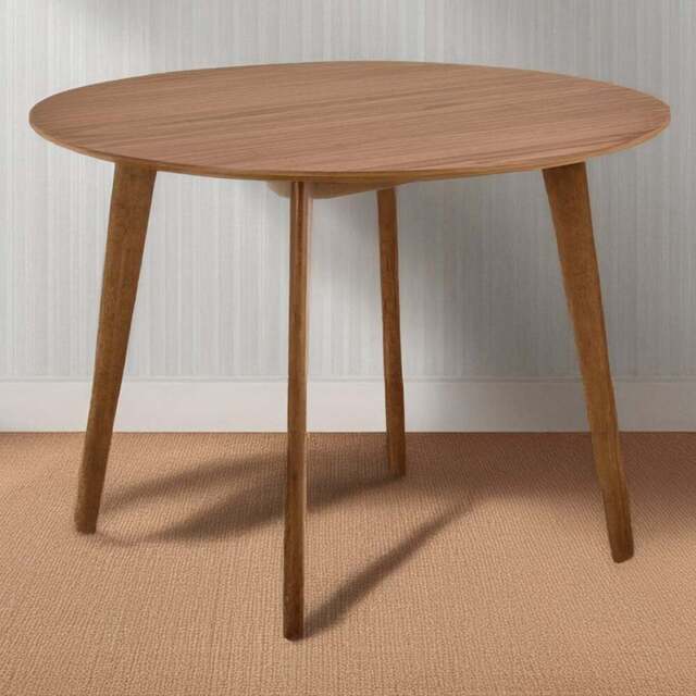 Florence Roxby 4 Seater Round Dining Table Walnut - Size: 76 x 120 x 120cm - Brown - Furniture To Go - Wilko - image 1