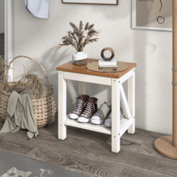 Costway Single Shelf Brown Waterproof Shower Bench - Size: 50 x 35 x 19cm - Wilko - thumbnail 6