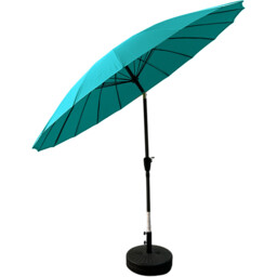 Shanghai 2.7m Crank and Tilt Parasol Light Blue - Wilko - thumbnail 3