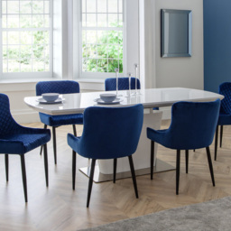 Julian Bowen Como 6 Seater High Gloss Extending Dining Table White - Wilko - thumbnail 7