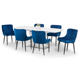 Julian Bowen Como 6 Seater High Gloss Extending Dining Table White - Wilko - thumbnail 6
