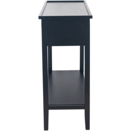Pacific Lifestyle Chelmsford 2 Drawer Single Shelf Satin Black Pine Wood Console Table - Size: 75 x 90 x 33cm - Wilko - thumbnail 5
