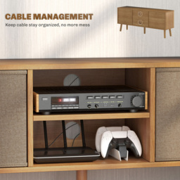 HOMCOM 2 Drawer 2 Shelf Brown TV Cabinet - Size: 46.5 cm x 29.0 cm x 110.0 cmcm - Wilko - thumbnail 7
