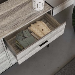 Vida Designs Brooklyn 6 Drawer Grey Rustic Metal Frame Chest of Drawers - Wilko - thumbnail 5