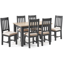 Julian Bowen Bordeaux 6 Seater Extending Dining Table Dark Grey - Wilko - thumbnail 6