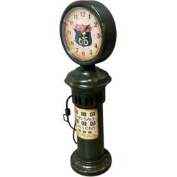 Acacia Home Black Table Clock 37cm - Size: 37 x 12 x 10cm - Green - Wilko
