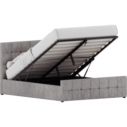 VIDA DESIGNS Valentina King Size Silver Crushed Velvet Ottoman Bed - Wilko - thumbnail 3