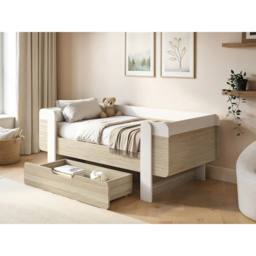 Flair Alfie Toddler White and Oak Wooden Bed with Storage - Size: 60.4 x 78.6 x 152.2cm - Wilko - thumbnail 6