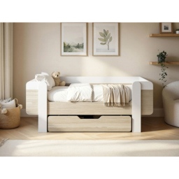 Flair Alfie Toddler White and Oak Wooden Bed with Storage - Size: 60.4 x 78.6 x 152.2cm - Wilko - thumbnail 5