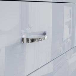 FWStyle Chilton 3 Drawer Grey Gloss Chest of Drawers - Wilko - thumbnail 5