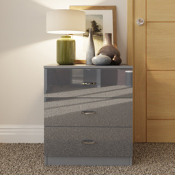 FWStyle Chilton 3 Drawer Grey Gloss Chest of Drawers - Wilko - thumbnail 7