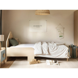 Flair Noah Single Green and Oak Bed Frame with House Shaped Headboard - Wilko - thumbnail 5