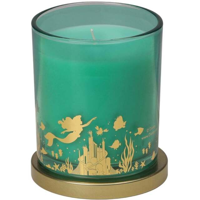 Disney Princess Ariel Coral Blossom and Sea Salt Scented Candle 213g - Size: 6.7 x 5.3 x 5.6cm - Green - Wilko - image 1