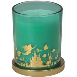 Disney Princess Ariel Coral Blossom and Sea Salt Scented Candle 213g - Size: 6.7 x 5.3 x 5.6cm - Green - Wilko