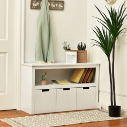 Costway 3 Drawer Single Shelf White Kids Storage Cabinet - Size: 115 x 44 x 17cm - Multi - Wilko - thumbnail 6