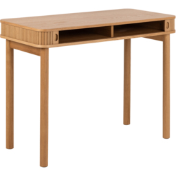 Florence Langley 2 Shelf Oak Office Desk with Sliding Door - Brown - Furniture To Go - Wilko - thumbnail 6