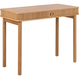 Florence Langley 2 Shelf Oak Office Desk with Sliding Door - Brown - Furniture To Go - Wilko - thumbnail 3