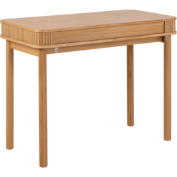 Florence Langley 2 Shelf Oak Office Desk with Sliding Door - Brown - Furniture To Go - Wilko - thumbnail 5