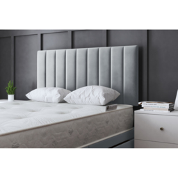 DS Living Amelia Small Double Silver Upholstered Panel Divan Bed - Wilko - thumbnail 4