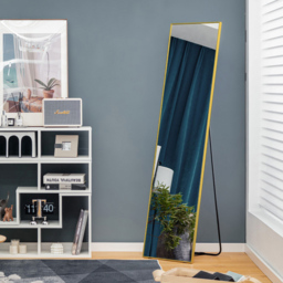 Costway Golden Shatter Proof Full Length Mirror - Size: 160 x 40cm - Wilko - thumbnail 3