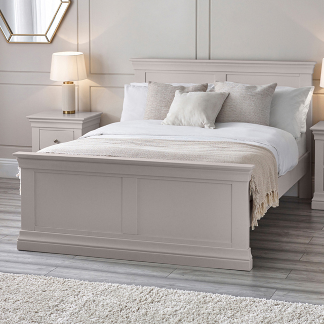 Julian Bowen Clermont Light Grey King Bed - Wilko - image 1
