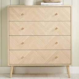 Birlea Herringford 4 Drawer Oak Chest of Drawers - Brown - Wilko - thumbnail 1