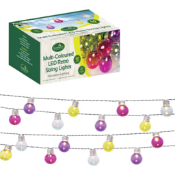 Gardenkraft Multicolour 50 Retro Party String Light - Size: 31 x 19.5 x 13cm - Wilko - thumbnail 4